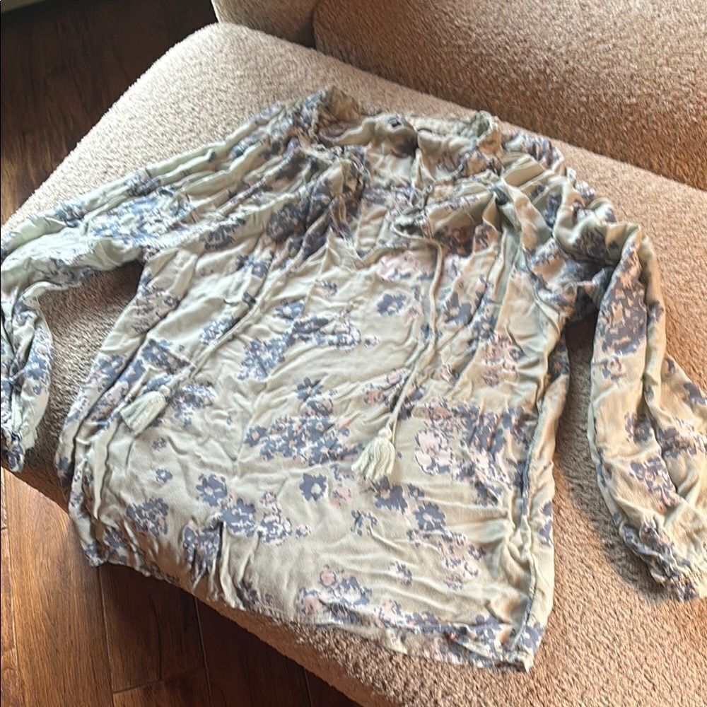 Lucky Brand Floral Long Sleeve Blouse